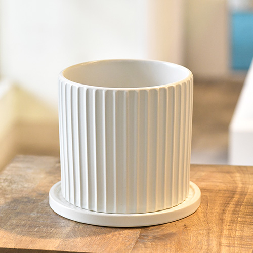 花瓶 フラワーベース グリーンポット 陶器 花器 イロ Φ18m（直径16cm