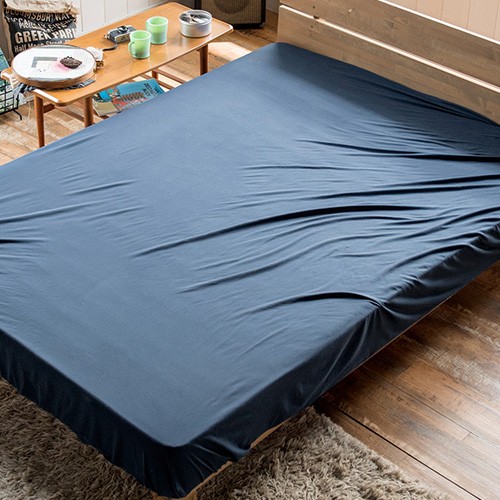 ボックスシーツ シングル 無地 おしゃれ 綿100 Fab the Home ファブザホーム ボックスシーツ シングル用 プレインニット 【ラッピング対応】 |  | 04