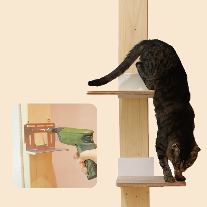 キャットステップ コンパクト 猫用 猫 2×4材対応 animacolle