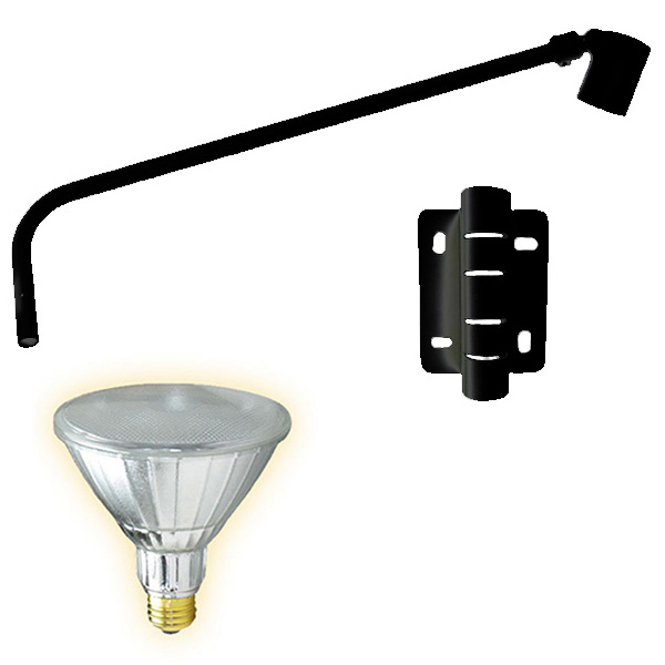 LED電球付き スポットライト 照明 業務用 オフィス 工場 現場 作業用 ライト ブラケットライト ワークライト E26FLLEAM-17