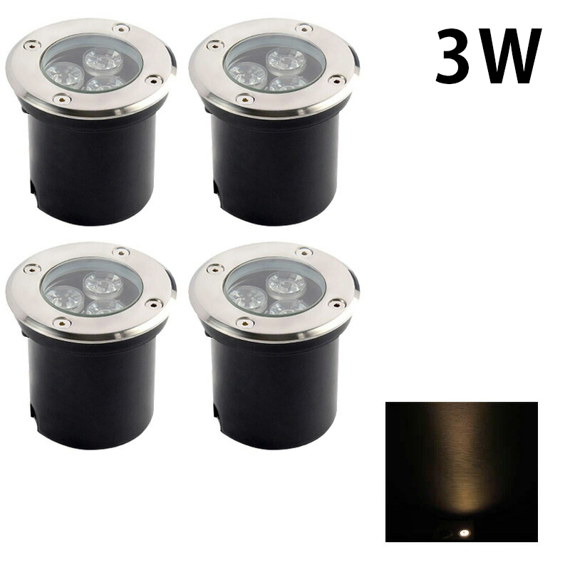 4個セット アッパーライト ガーデンライト 屋外 防水 IP67 φ95mm 3W 電球色 330lm 昼光色 330lm LSI-3 ビームテック | Beamtec | 01