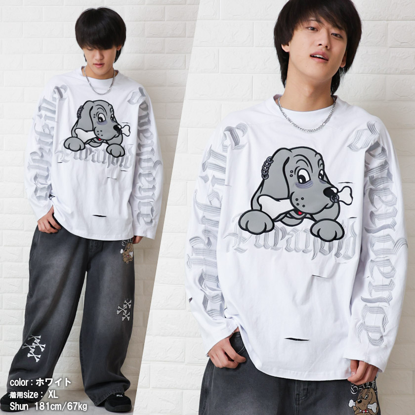 GALFY (ガルフィー) 病みに染まりしロンTee BLACK / ロック