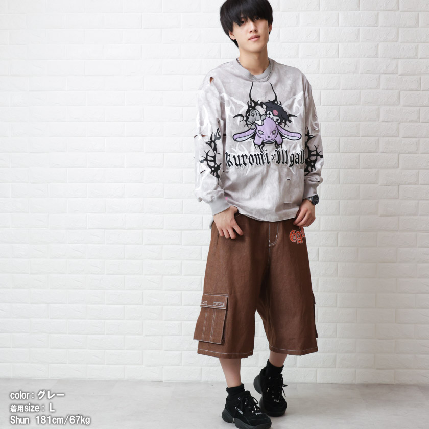 GALFY ガルフィー ロンt クロミ コラボ 長袖Tシャツ 大きい