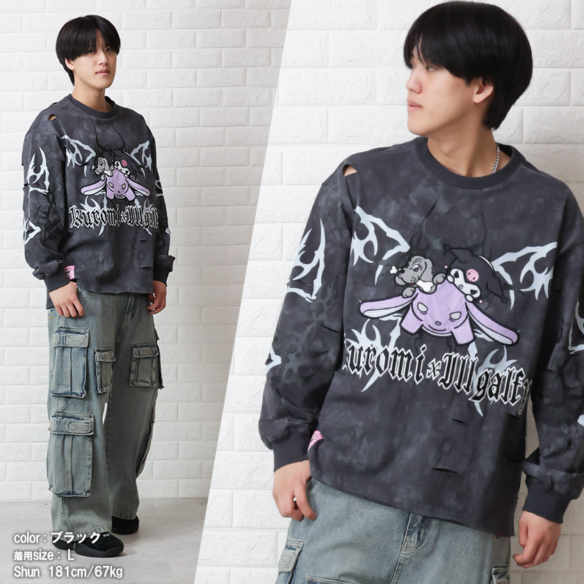 GALFY クロミコラボ ロンT GALFY（ガルフィー） ロンt クロミ コラボ 長袖Tシャツ 大きいサイズ