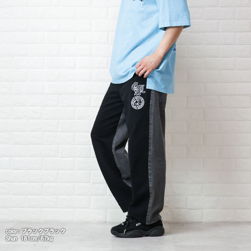 GALFY（ガルフィー） 合成獣 キメラ ウェットパンツ 切替パンツ デニム 