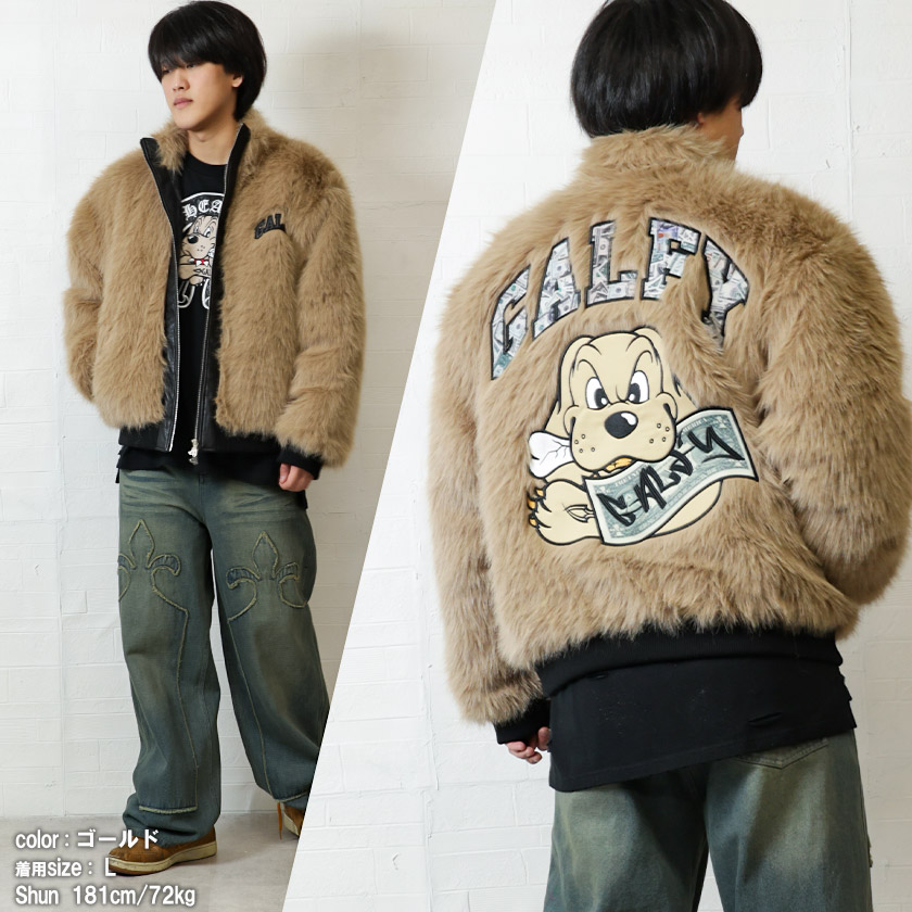 GALFY ジャケット Lサイズ GALFY（ガルフィー） ワイド アウター メンズ ユニセックス 刺繍 お金