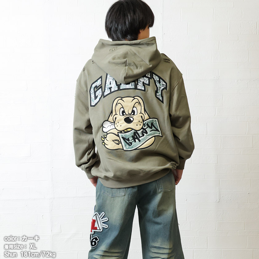 GALFY（ガルフィー） パーカー お金大好き プルオーバー スウェット