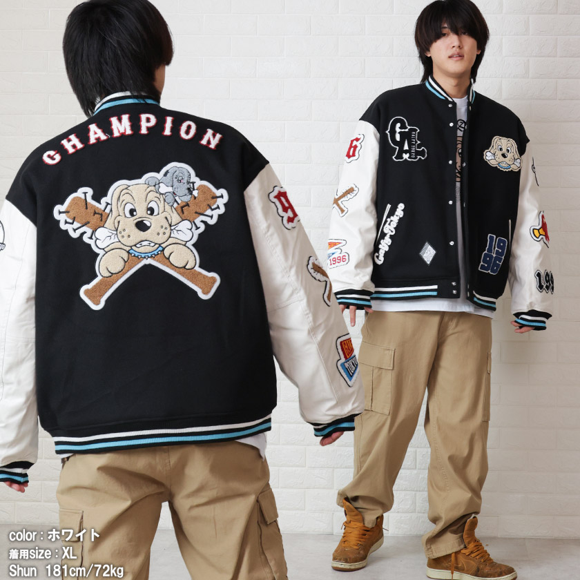 GALFY（ガルフィー） スタジャン アウター 復活わんわん大学 ワイド