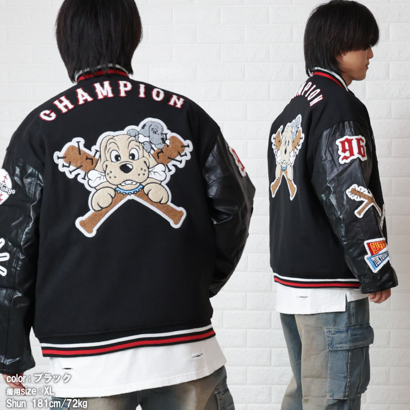 GALFY（ガルフィー） スタジャン アウター 復活わんわん大学 ワイド