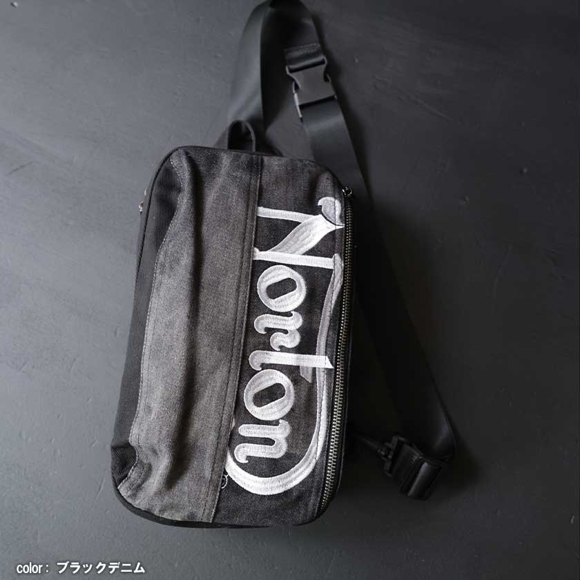 Norton ノートン デニム ボディバッグ 撥水 ツイル 切替  241n8501｜beans-webshop｜03