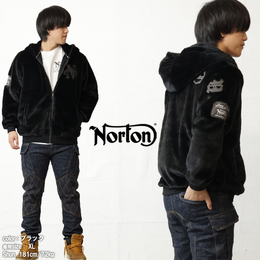 ノートン（NORTON） ファー アウター ふわもこ あったか メンズ ファー 