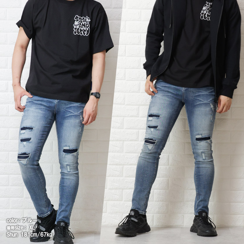 d.i.a. ダメージスキニージーンズ d.i.a. ダメージ加工 スキニーデニム