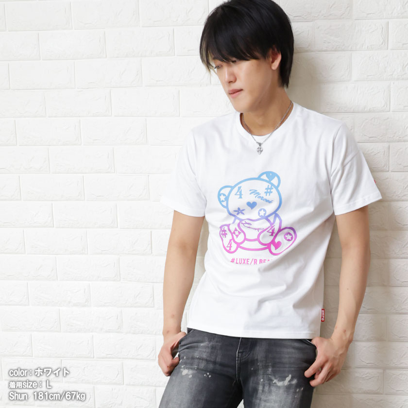 LUXER ラグジュ グラデーション 半袖tシャツ クマ ベアー