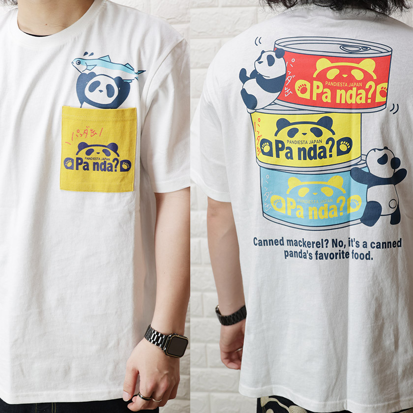 PANDIESTA JAPAN (パンディエスタ) パンダ缶 胸ポケット 半袖 Tシャツ