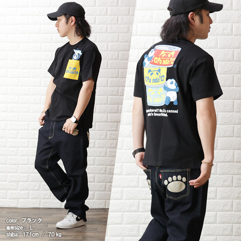 PANDIESTA JAPAN (パンディエスタ) パンダ缶 胸ポケット 半袖 Tシャツ 