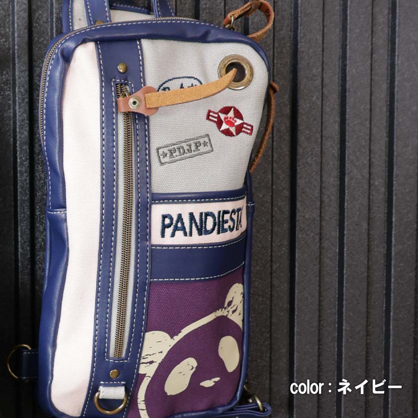 PANDIESTA JAPAN パンディエスタ ボディバッグ パンダ バック ロゴ スクエア ワンショルダー カバン 鞄 合皮 帆布  554150｜beans-webshop｜03