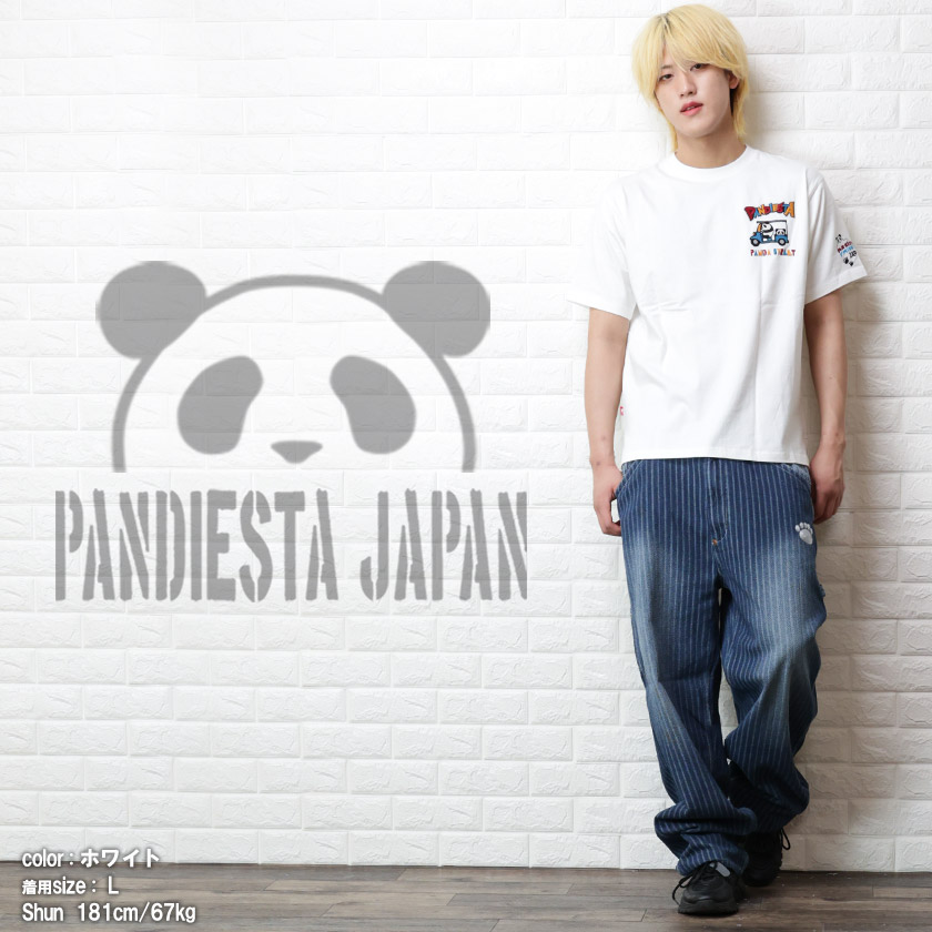 PANDIESTA JAPAN パンディエスタ Tシャツ トゥクトゥク パンダ メンズ レディース 半袖 T 刺繍 トップス 綿100％ 天竺 男女兼用 554851｜beans-webshop｜02