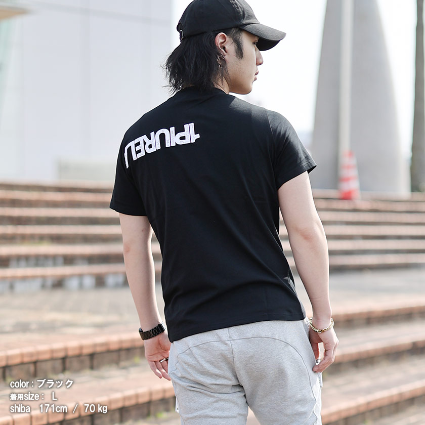 1PIU1UGUALE3 RELAX メンズ 半袖Tシャツ ペイズリー 貼り付け Tシャツ 