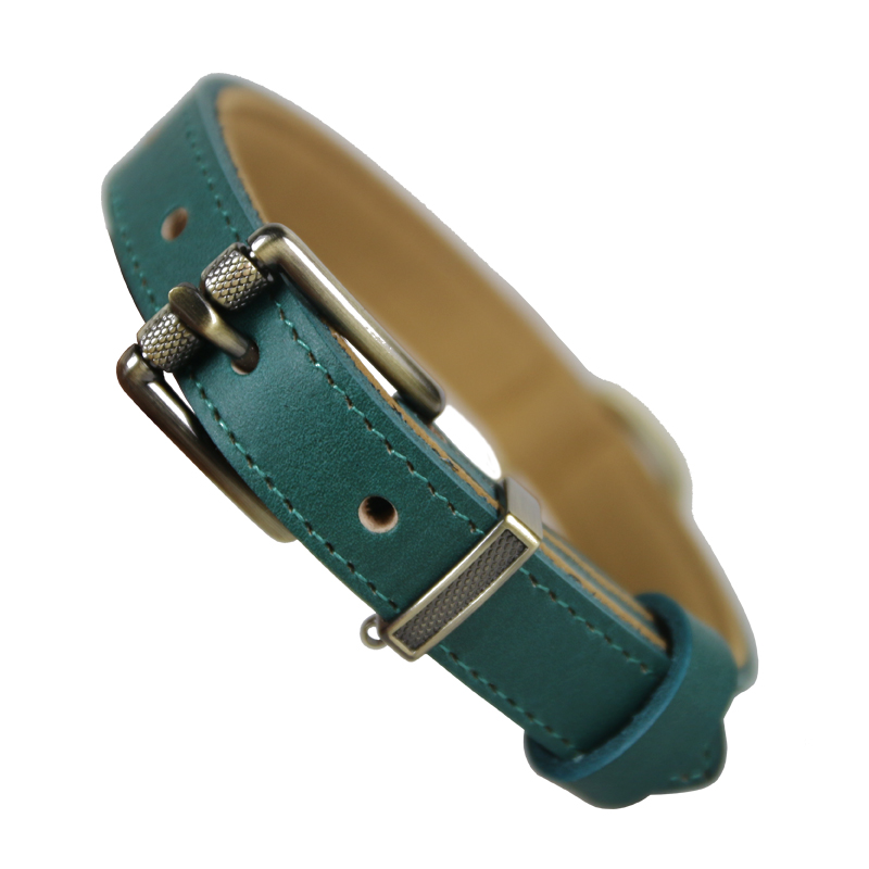 名入れ無料 犬用 本革首輪 厚手レザー 首回り調整可能 ベルトタイプ 小型犬 中型犬 大型犬対応 迷子札リング付き 牛革製 おしゃれカラー 5サイズ展開 丈夫 |  | 02