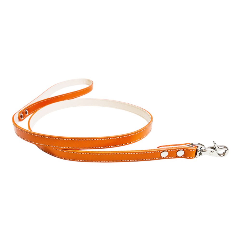 犬用リード 本革 牛ヌメ革 120cm ベーシックリード 2層構造 日本製金具