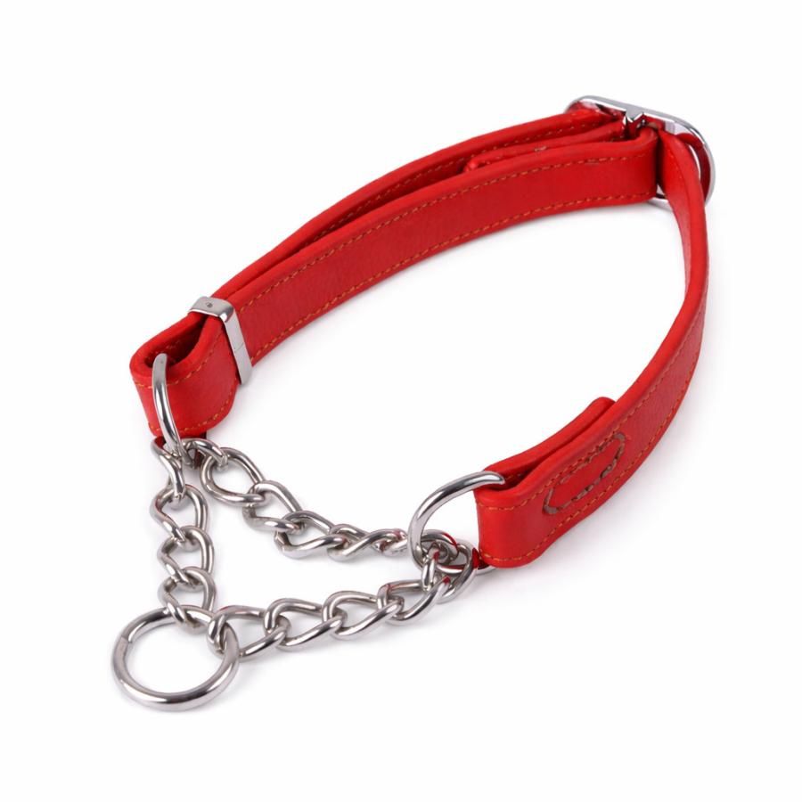 【CDO-SLHG15CB〈TN〉】犬の首輪〈サイズ「XS」〉牛革　人気 定番しつけ犬具 犬 ハーフチョーク 本革 首輪 犬首輪 革 おしゃれ