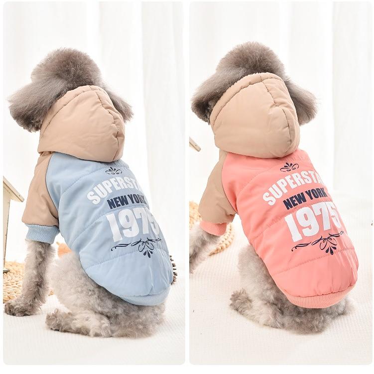 犬 服 ドッグウェア 防寒 撥水 フード付き 裏起毛 冬用コート 小型犬