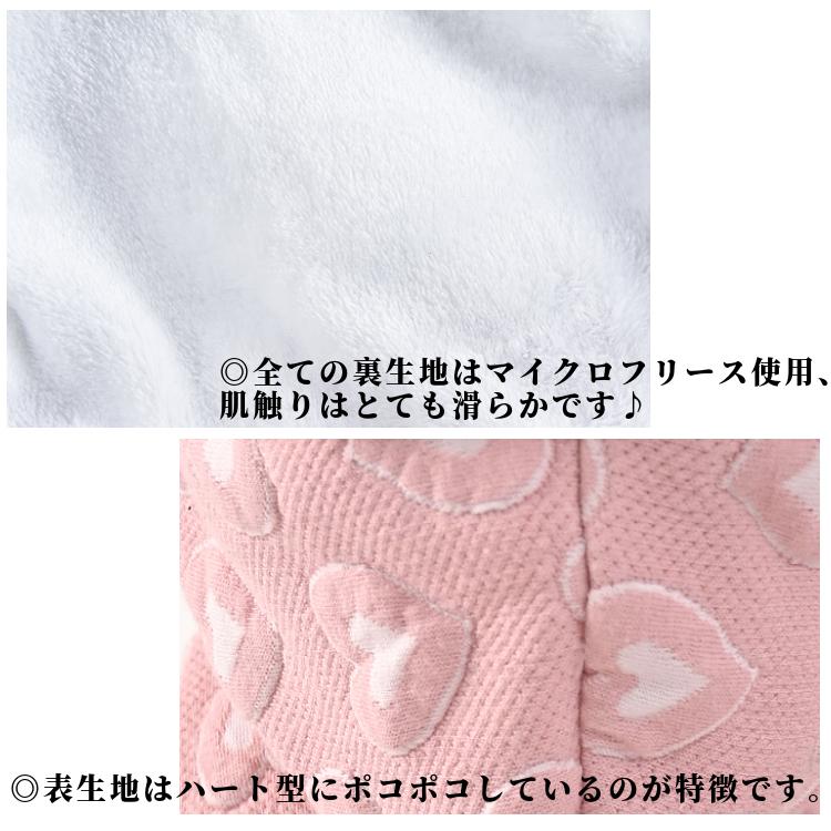 犬服 裏起毛コート 秋冬 ハート柄 ポコポコ生地 小型犬 中型犬 S M L