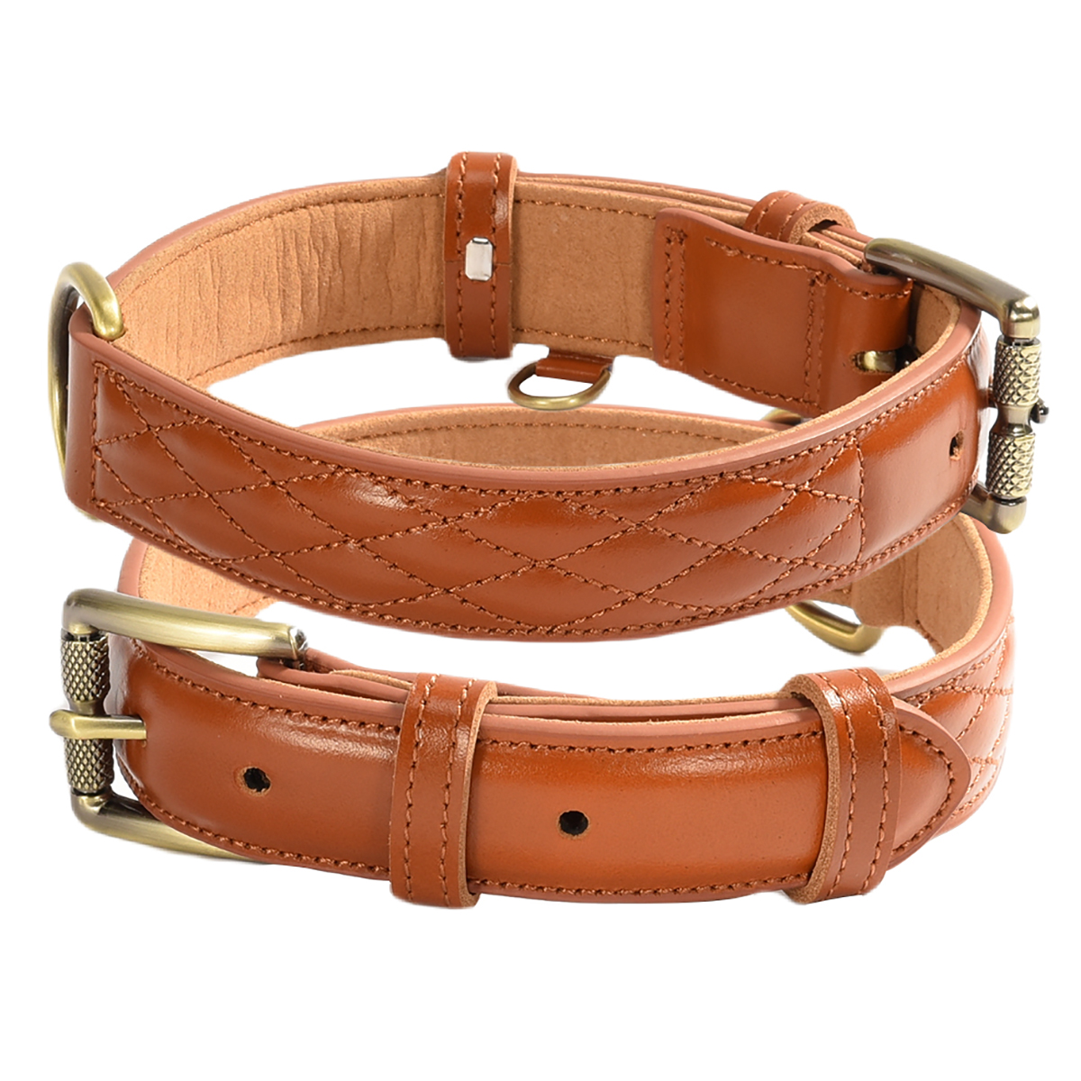 犬 首輪 ベルト首輪 本革首輪 キルティング加工 犬 ベーシック 犬首輪 シンプル 革 おしゃれ かわいい 小型犬 中型犬 大型犬サイズあり |  | 02
