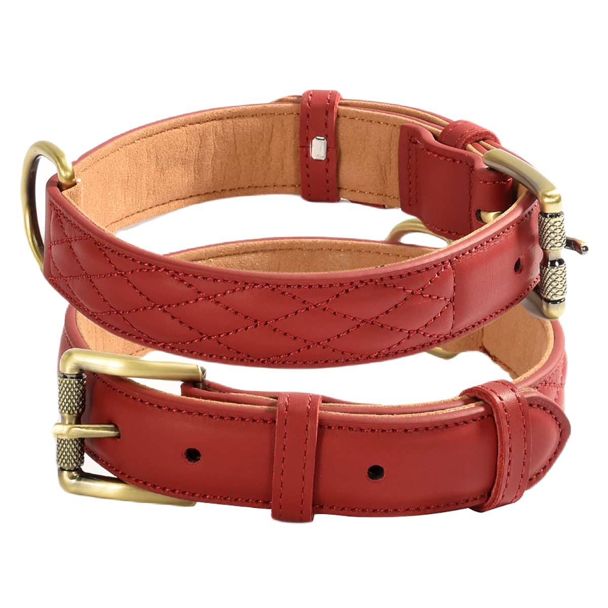 犬 首輪 ベルト首輪 本革首輪 キルティング加工 犬 ベーシック 犬首輪 シンプル 革 おしゃれ かわいい 小型犬 中型犬 大型犬サイズあり |  | 01