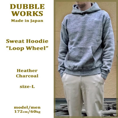 【希少】DUBBLE WORKS ダブルワークス 両面ロゴ グレー パーカー DUBBLEWORKS（ダブルワークス） プルパーカー スウェットフーディー