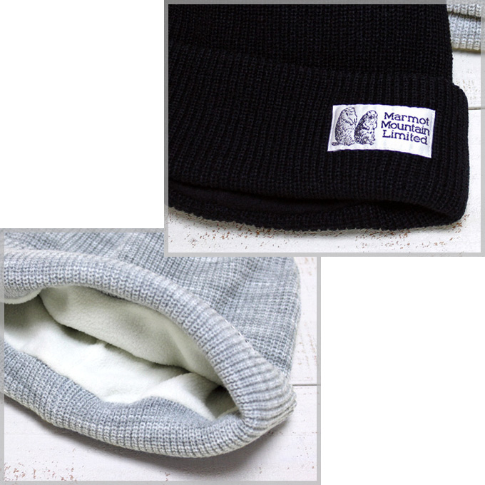 Marmot（マーモット） ニットワッチキャップ アクリル フリース裏地