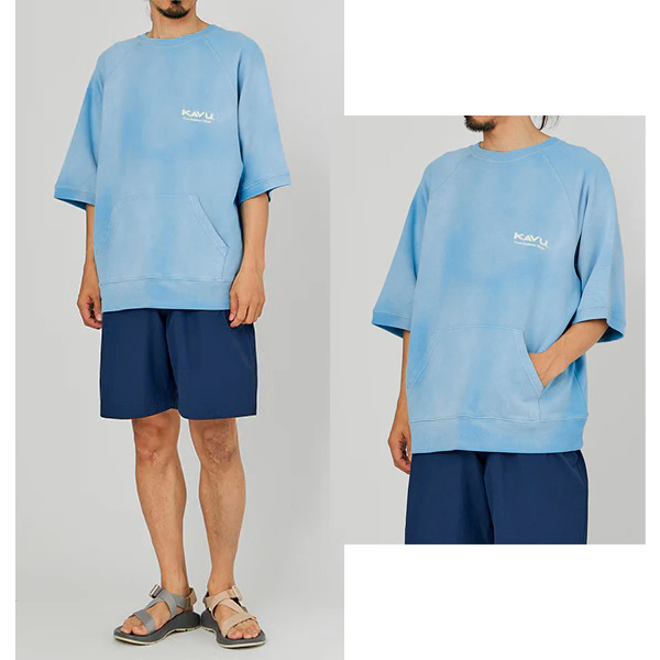 KAVU（カブー） 半袖スウェット ナチュラル サックスブルー SS Sweat