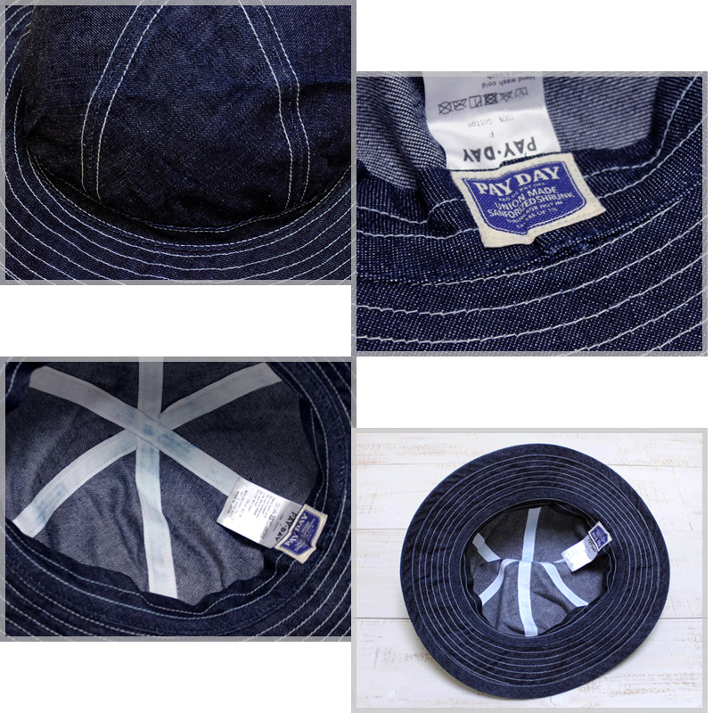 ヴィンテージ　デニム　ハット　インディゴ 送料無料 通販 アメカジ 札幌 別注 70's DENIM HAT INDIGO