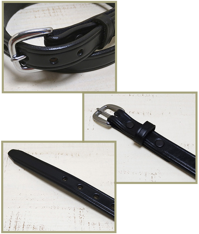 TORY LEATHER（トリーレザー） ブライドルレザーベルト ブラック 黒 3