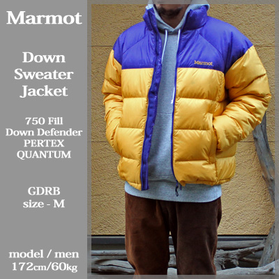 Marmot マーモット ダウンセータージャケット ゴールド ロイヤルブルー 750フィル Down Sweater Jacket GDRB 防風  撥水 軽量 保温 クリアランス : touujl26-gdrb : Beard Store - 通販 - Yahoo!ショッピング