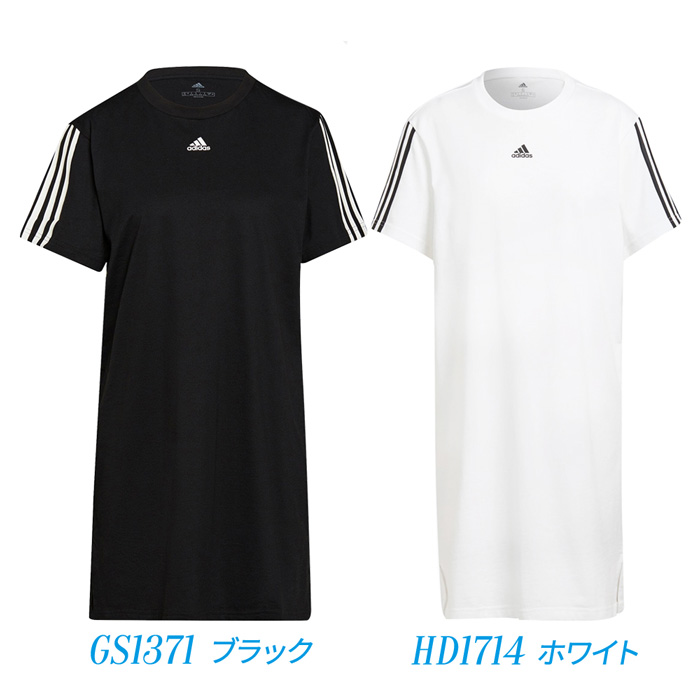 アディダス ワンピース レディース Tシャツ 半袖 カットソー ルーズ オリジナルス 大きいサイズ ブラック ホワイト adidas