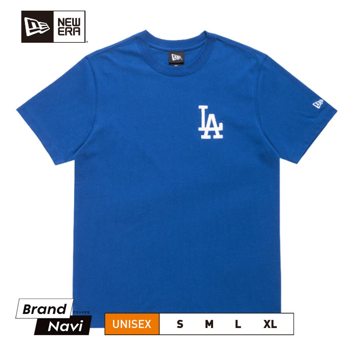 ニューエラ Tシャツ ロサンゼルス ドジャース 刺繍ロゴ ベースボール オーセンティック ユニセック...
