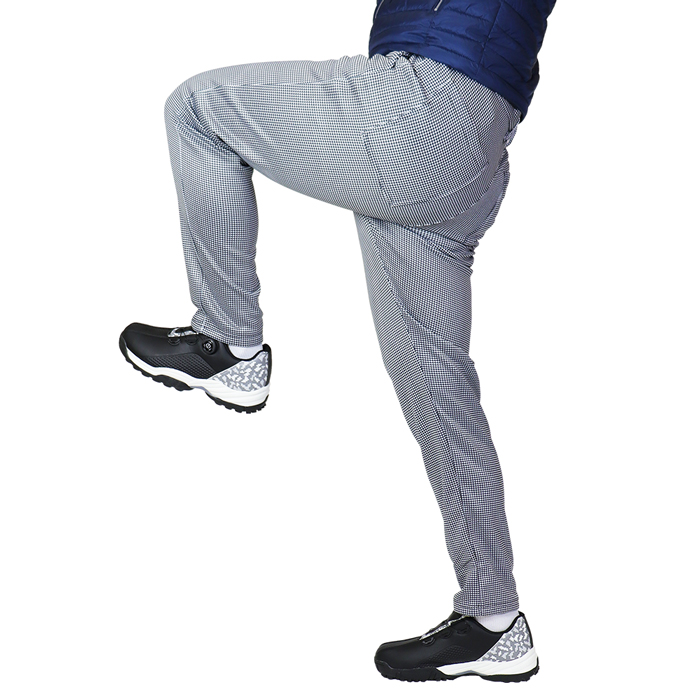裏起毛 ゴルフパンツ メンズ ゴルフ スポーツ 千鳥 男性 紳士 DOGSHOT