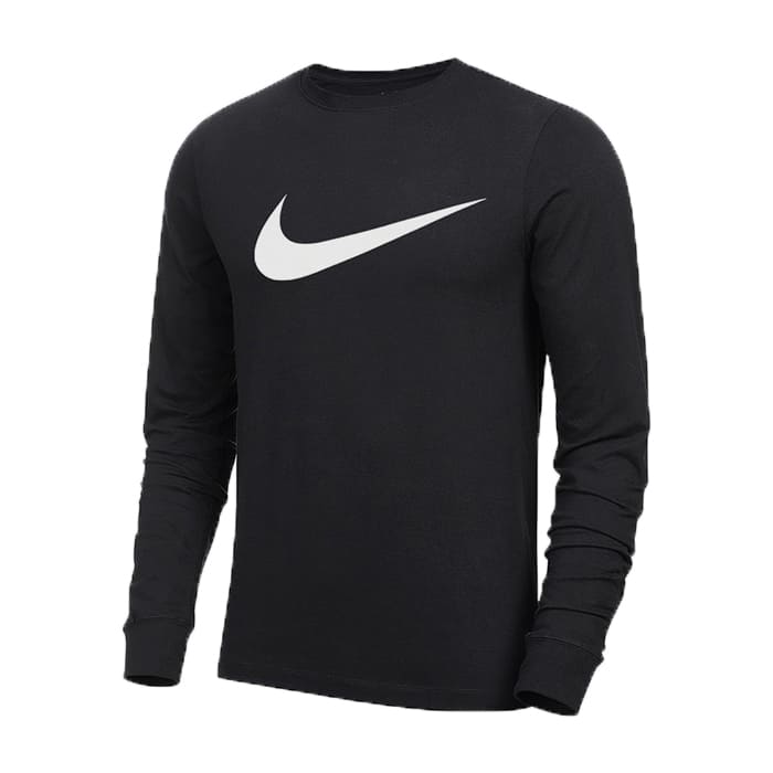 ナイキ ロンT メンズ ロング tee 長袖 シャツ クルーネック 丸首 NIKE 綿 コットン ロゴ シンプル ブラック 正規品 おしゃれ 重ね着  値引き