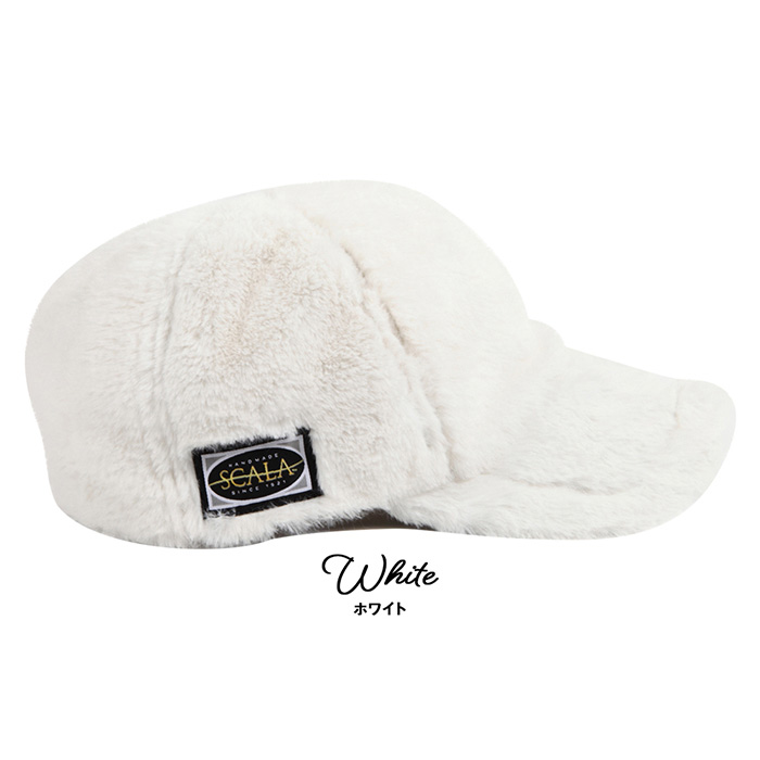 ファーキャップ レディース あったかい 帽子 ふわふわ もこもこ 防寒 フェイクファー 毛皮 冬 雪 スカラ SCALA MYRAH SS1023 ポイント利用 | SCALA | 05