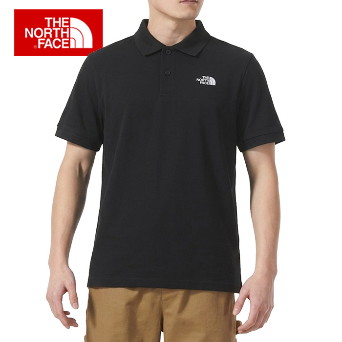 THE NORTH FACE 半袖ポロシャツ 黒 刺繍ロゴ メンズ 新品　3XL THE NORTH FACE（ザ ノースフェイス） 爆買 ノースフェイス メンズ