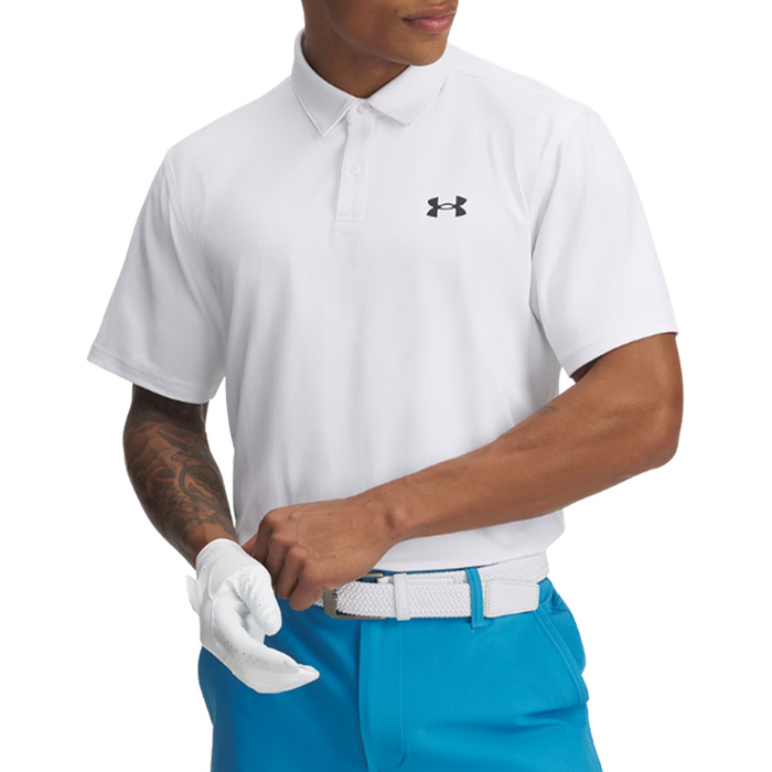 大きいサイズ】 UNDER ARMOUR ホワイト ポロシャツ（半袖） 大きいサイズ】 UNDER ARMOUR ホワイト ポロシャツ（半袖） UNDER