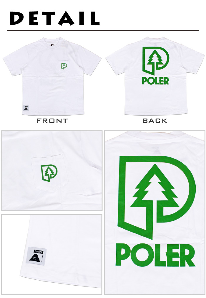 ポーラー 半袖Tシャツ メンズ ルーズ アウトドア キャンプ POLER ツリーピーポケットリラックスフィットティー 231MCV0060  ゆうパケット1点まで送料無料