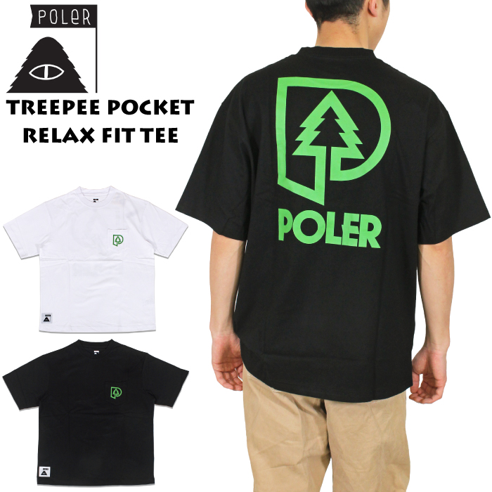 ポーラー 半袖Tシャツ メンズ ルーズ アウトドア キャンプ POLER ツリーピーポケットリラックスフィットティー 231MCV0060  ゆうパケット1点まで送料無料