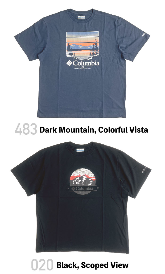 Columbia コロンビア パスレイクグラフィックTシャツ2 半袖Tシャツ メンズ オーガニックコットン アウトドア キャンプ AJ2959 ゆうパケット1点まで送料無料｜bears-mall｜12
