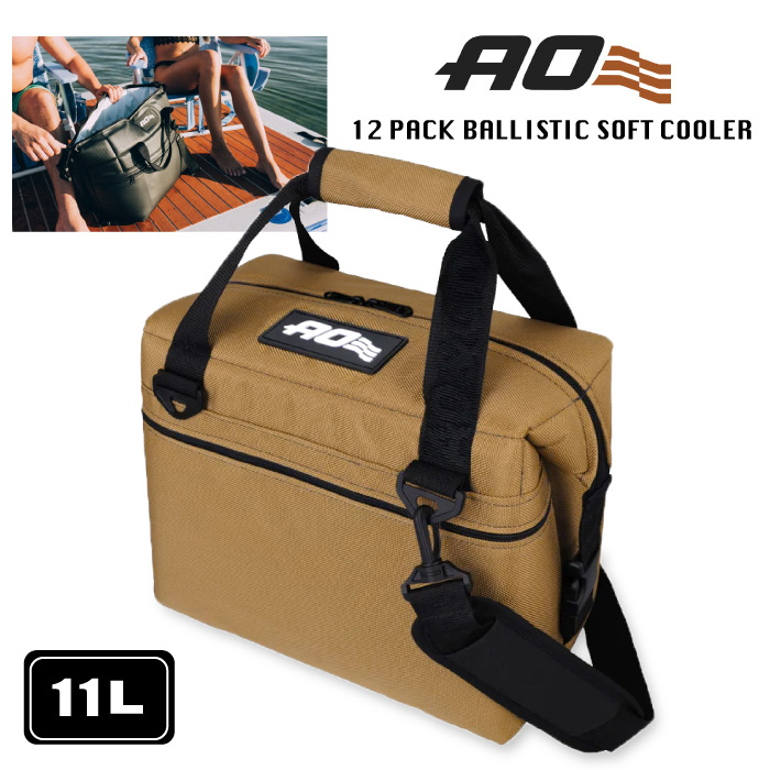 AO Coolers 11L 保冷バッグ クーラーボックス クーラーバッグ キャンプ 釣り ピクニック 弁当 12パック バリスティック  ソフトクーラー AOBA12