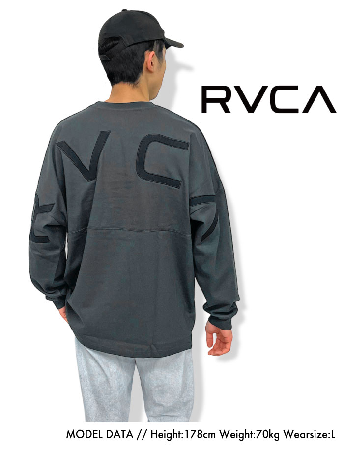 RVCA ルーカ アーチロゴ 長袖Tシャツ ロングスリーブ オーバーサイズ ロンT スポーツ BE041057 ゆうパケット1点まで送料無料