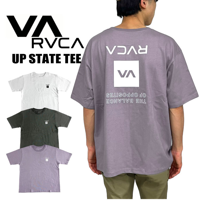 ルーカ RVCA UP STATE TEE Ｔシャツ サーフ スケボー メンズ レディース ロゴ オーバーサイズ ビックシルエット BE041234 ゆうパケット1点まで送料無料｜bears-mall