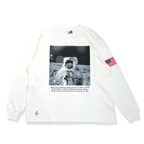 CHUMS（チャムス） スペースフォトブラッシュド長袖Tシャツ ロンT