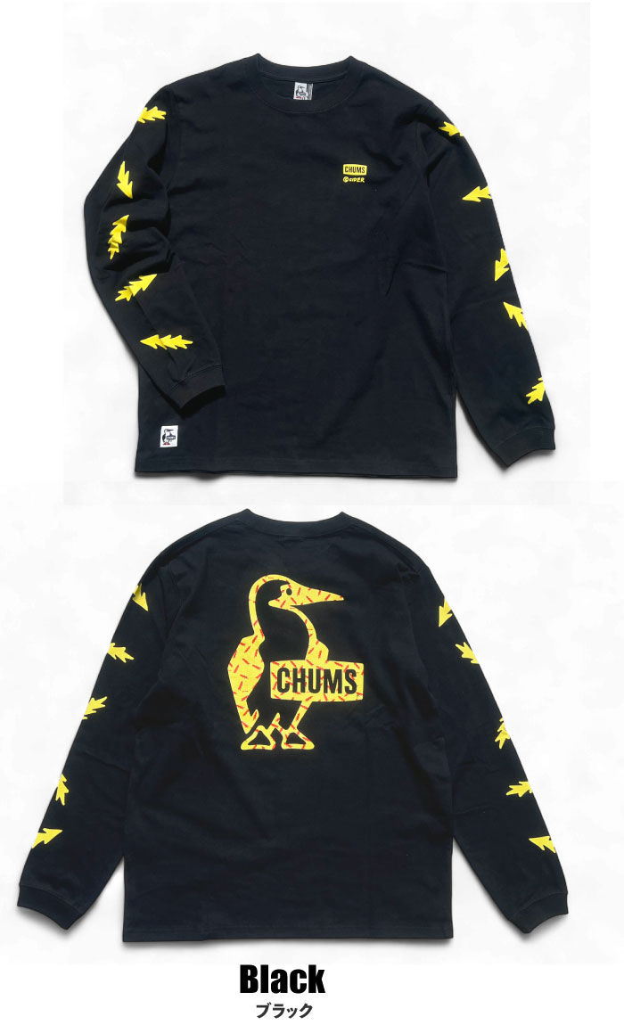 CHUMS（チャムス） かせきさいだぁ コラボ 長袖Tシャツ 袖プリント